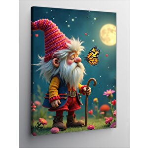 Kanvas Tablo Cüce Adam Ve Kelebek 70x100 cm