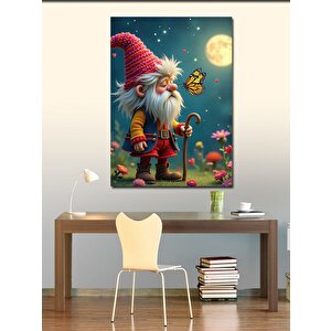 Kanvas Tablo Cüce Adam Ve Kelebek 70x100 cm