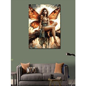 Kanvas Tablo Kelebek Kanatlı Kız 100x140 cm