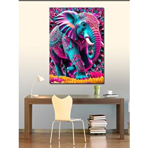 Kanvas Tablo Desenli Fil 100x140 cm