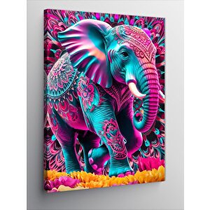 Kanvas Tablo Desenli Fil 70x100 cm