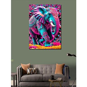Kanvas Tablo Desenli Fil 70x100 cm
