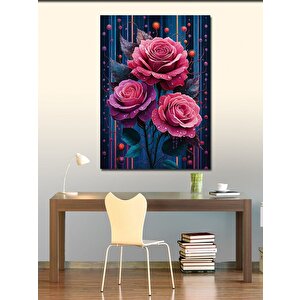 Kanvas Tablo Pembe Güller 100x140 cm