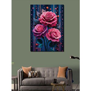 Kanvas Tablo Pembe Güller 100x140 cm