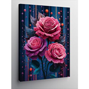 Kanvas Tablo Pembe Güller