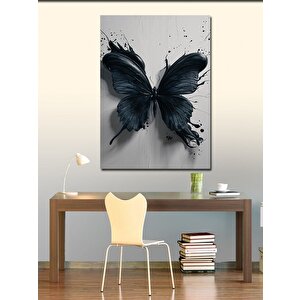 Kanvas Tablo Siyah Kelebek 70x100 cm