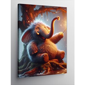 Kanvas Tablo Ormandaki Sevimli Fil
