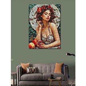 Kanvas Tablo Pembe Kaplumbağa Araba 100x140 cm