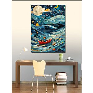 Kanvas Tablo Kayıktaki Çocuk 70x100 cm