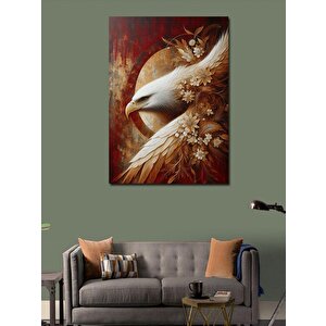 Kanvas Tablo Çiçekler Ve Kartal 100x140 cm