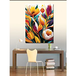 Kanvas Tablo Renkli Çiçekler 70x100 cm