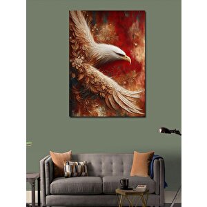 Kanvas Tablo Çiçek Desenli Karga 70x100 cm