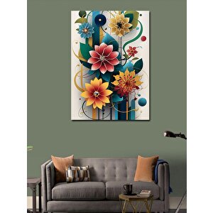 Kanvas Tablo Renkli Çiçekler 70x100 cm