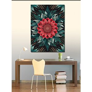 Kanvas Tablo Kırmızı Çiçek 100x140 cm