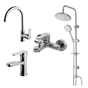 Domino Lavabo,banyo,evye Bataryası,duş Ünitesi Set