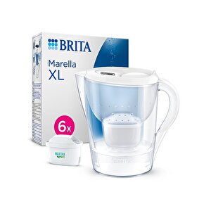Brita Marella Xl 6 X Maxtra Pro All-in-1 Filtreli Su Arıtma Sürahisi - Beyaz