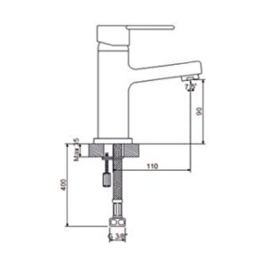 Domino Krom Lavabo-banyo-eviye Bataryası 3'lü Set 971521-971511-971531