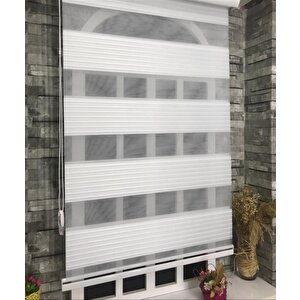 Pliseli Stor Zebra Perde Beyaz Stb480-d 100x260 cm