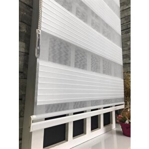 Pliseli Stor Zebra Perde Beyaz Stb480-d 120x260 cm