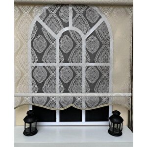 Çift Mekanizmalı Bej Tül Perde Ve Ekru Stor Perde Stb45240-v109