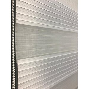 Pliseli Stor Zebra  Sert Plastik Kasalı Ekru Perde  Stb481-pd 80x200 cm