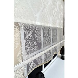 Çift Mekanizmalı Bej Tül Perde Ve Ekru Stor Perde Stb45240-v109 140x200 cm