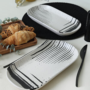 Shadowy Noyan Kayık Tabak 28 Cm 2 Adet 21784
