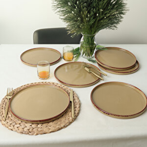 Vintage Stackable Servis Tabağı 27 Cm 6 Adet 21979