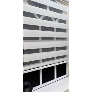Zebra Stor Sert Plastik Kasalı Ekru Perde Stb 400v02-pd