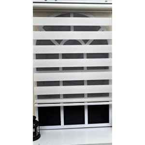 Zebra Stor Sert Plastik Kasalı Ekru Perde Stb 400v02-pd