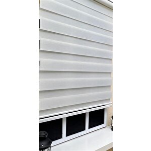 Zebra Stor Sert Plastik Kasalı Ekru Perde Stb 400v02-pd