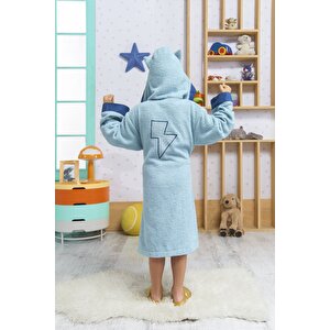 Çocuk Bornozu, Pamuklu, Kapüşonlu, Erkek Çocuk, Süperkahraman (9-10 Yaş) 9-10 Yaş