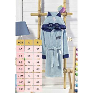 Çocuk Bornozu, Pamuklu, Kapüşonlu, Erkek Çocuk, Süperkahraman (9-10 Yaş)