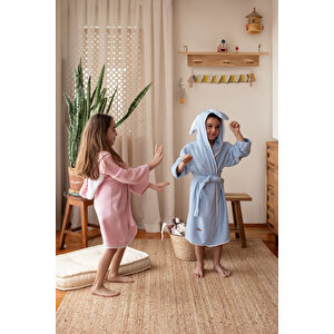 Çocuk Bornozu, Pamuklu, Kapüşonlu, Kız Çocuk, Fil, Pembe (9-10 Yaş) 9-10 Yaş