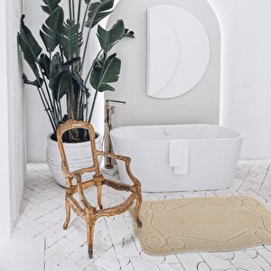 Sebano Elvin Doğal Kaymaz Taban 3’lü Banyo Paspası 60x100 - 50x60 - 50x60 Bej