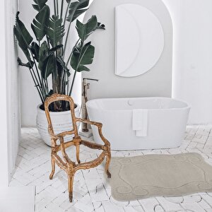 Sebano Elvin Doğal Kaymaz Taban 3’lü Banyo Paspası 60x100 - 50x60 - 50x60 Gri