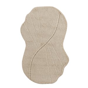 Sebano-shell 3’lü Banyo Halısı 1 Adet 60x100 Cm  + 2 Adet 60x50 Cm Bej