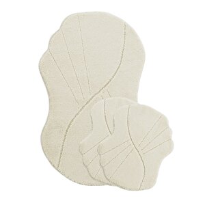 Sebano-shell 3’lü Banyo Halısı 1 Adet 60x100 Cm  + 2 Adet 60x50 Cm