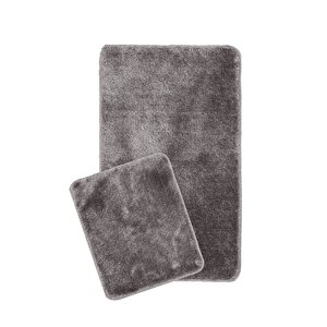Santa Doğal Kaymaz Taban 2'li Banyo Paspası 60x100 - 50x60 Gri