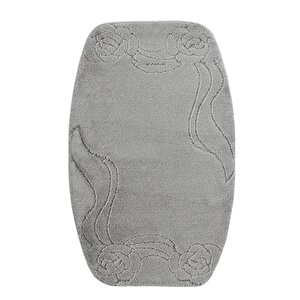Sebano Zenga Doğal Kaymaz Taban 3’lü Banyo Paspası 60x100 - 50x60 - 50x60 Gri