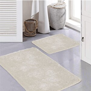Santa Doğal Kaymaz Taban 2'li Banyo Paspası 60x100 - 50x60 Kemik