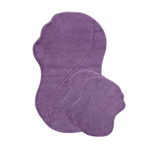 Sebano-shell 3’lü Banyo Halısı 1 Adet 60x100 Cm  + 2 Adet 60x50 Cm