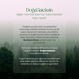 Sebano Zenga Doğal Kaymaz Taban 3’lü Banyo Paspası 60x100 - 50x60 - 50x60