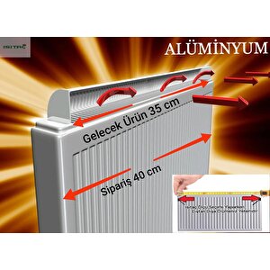 40 cm Petek Üstü 35cm Alüminyum Isı Yönlendirici (Sipariş Öncesi Görseldeki Gibi Peteğinizi Dıştan-Dışa Ölçünüz) 40 cm