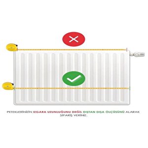 Isıtaç 40 cm Petek Üstü 35cm Alüminyum Isı Yönlendirici (Sipariş Öncesi Görseldeki Gibi Peteğinizi Dıştan-Dışa Ölçünüz)