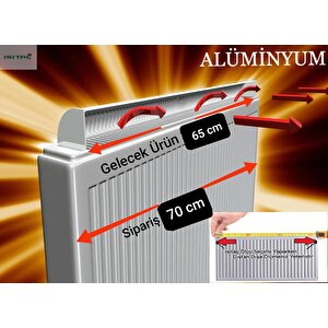 70 cm Petek İçin 65cm Alüminyum Isı Yönlendirici (Sipariş Öncesi Görseldeki Gibi Peteğinizi Dıştan-Dışa Ölçünüz) 70 cm