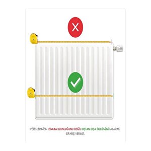 Radyatör Üstü Alüminyum Isı Yönlendirici 60cm 60 cm