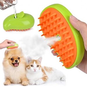 Buharlı Kedi Köpek Tarağı Şarzjlı Tuşlu Evcil Hayvan Fırçası Kedi Köpek Tüy Kıl Toplama Tarağı
