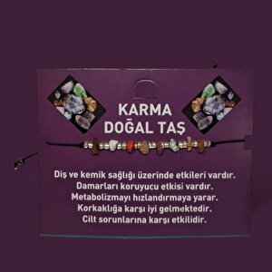 Doğal Taş Bileklik Karma Taş Bileklik Ayarlanabilir İpli Mixed Natural Stone Taş Kristalize Kırık Taş Şifalı Bileklik