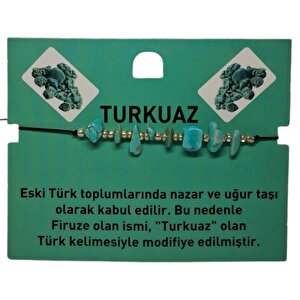 Doğal Taş Bileklik Turkuaz Taşı Bileklik Ayarlanabilir İpli Turquoıse Taş Kristalize Kırık Taş Şifalı Bileklik